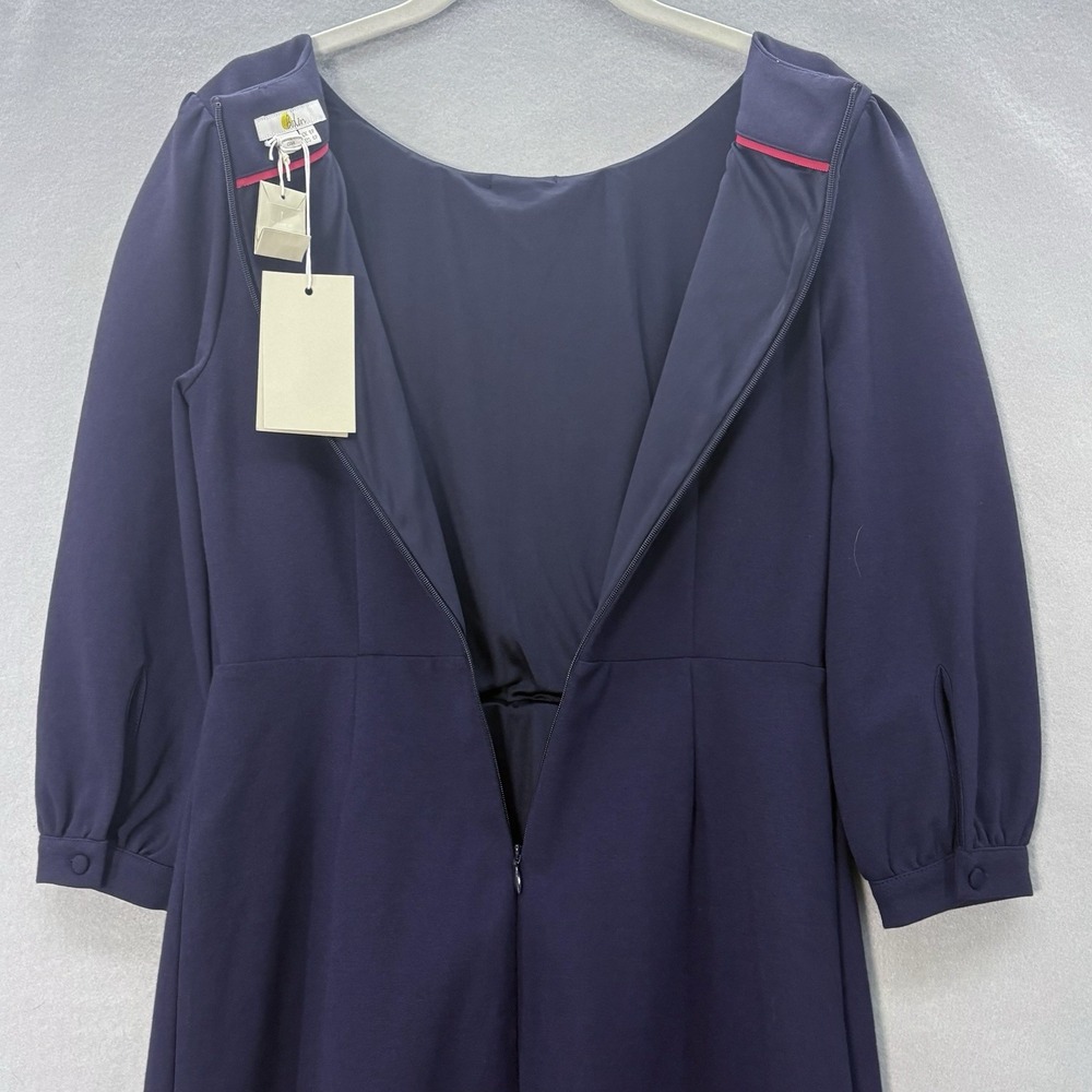 Boden Alexandra Ponte A-Line Sheath Dress Size 4 Petite Navy Blue Classic Career - Picture 8 of 15